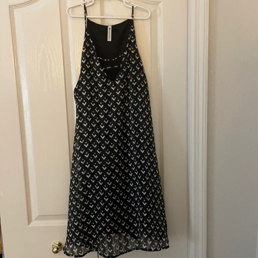 Impeccable Pig black chevron dress